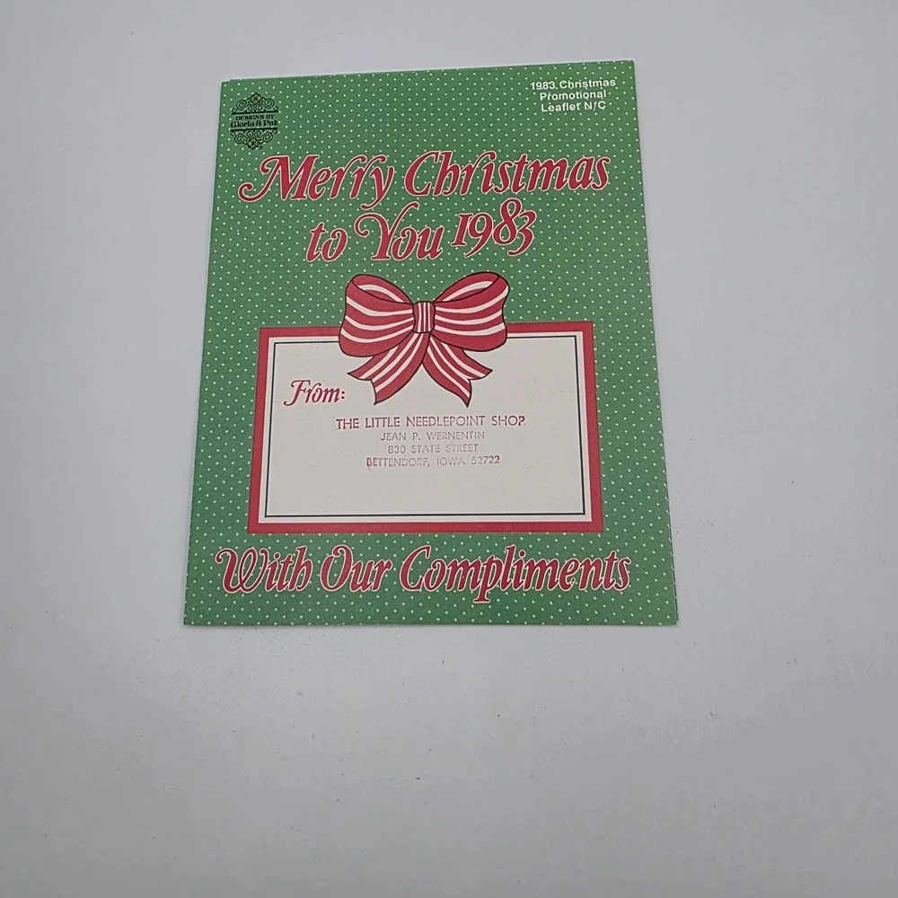 1983 VTG Promotional Pamphlet Mini Holiday Counted Cross Stitch Aida 2.5